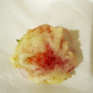 苺の米粉天ぷら